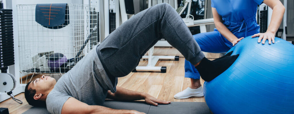 A man doing workout to increase energy in Orthopedic Sports Therapy